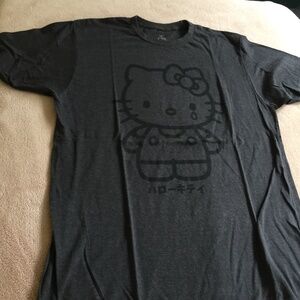 HELLO KITTY dark gray charcoal t-shirt